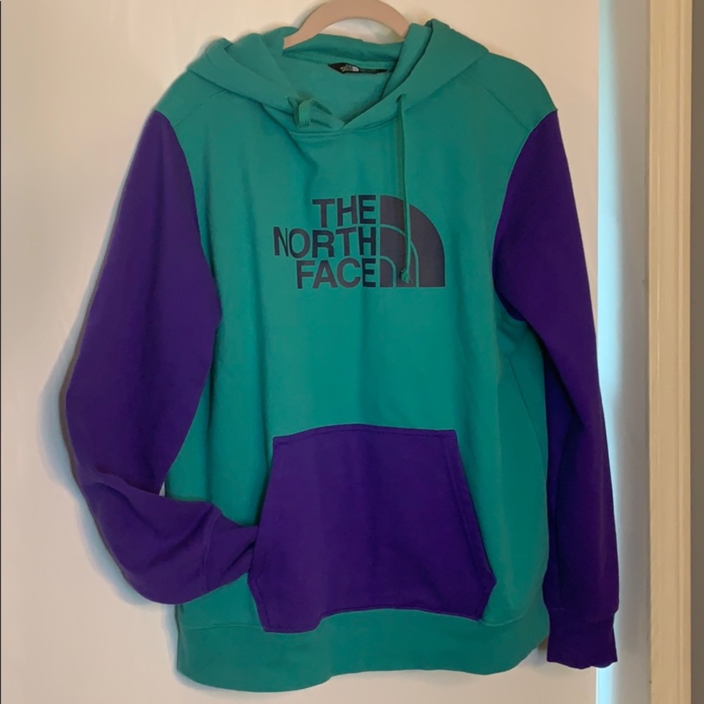 Limited edition Teal & Purple North Face hoodie